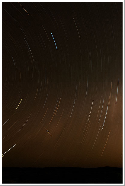 Sternenhimmel mit Sternschnuppe