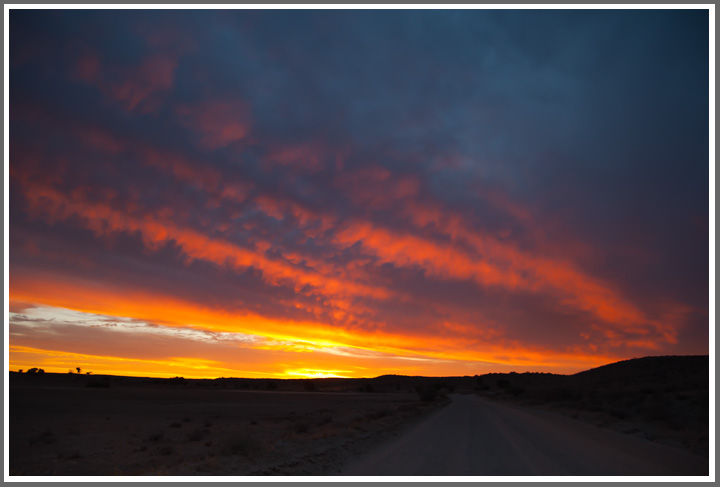 Sonnenuntergang bei Twee Rivieren