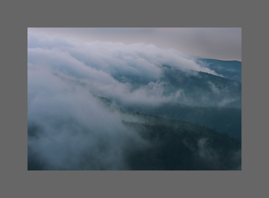Früh morgens in den Vogesen