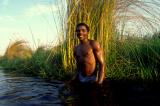 Einheimischer im Okawangodelta